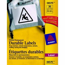 Avery Durable Laser Labels, 8 1/2" x 11" 