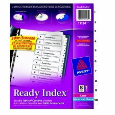 Avery Ready Index - 1 - 10