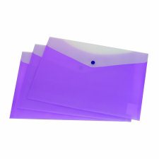 VLB 2 Pocket Poly Frosted Envelopes, Grape