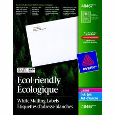 Avery EcoFriendly White Mailing Labels, 1 3/4" x 1