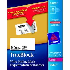 Avery Address Labels with TrueBlock, 4" x 2"