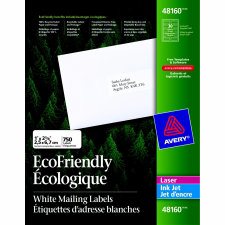 Avery EcoFriendly White Mailing Labels, 2 5/8" x 1