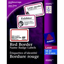 Avery Flexible Name Badges - Blue Border