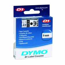 Dymo D1 Label Cassettes, 9mm (3/8") Black on White