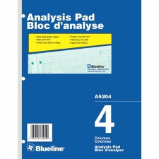 Blueline A5200 Series Analysis Pads, 6 Columns