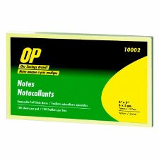 OP Brand Self Adhesive Note Pads, 3" x 5"