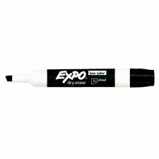 Expo Low Odour Dry Erase Marker, Chisel Tip, Black