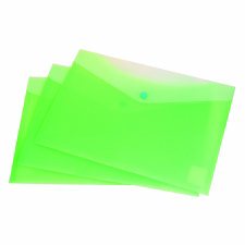 VLB 2 Pocket Poly Frosted Envelopes, Lime
