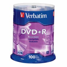 Verbatim Standard DVD+R, 100 per package