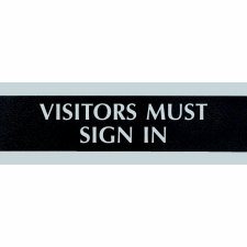 Headline Century Signs, Visitors Must Sign In