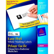 Avery Address Labels with Easy Peel, 2 5/8" x 1"