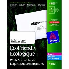 Avery EcoFriendly White Mailing Labels, 4" x 2"