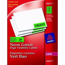Avery Neon Laser Labels, Green