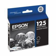 Epson 125 Inkjet Cartridge, T125120-S, Black