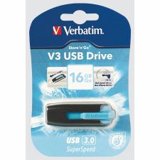 Verbatim Store 'N' Go V3 Drive, Blue, 16GB