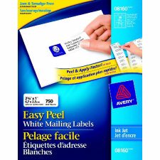 Avery Address Labels with Easy Peel, 2 5/8" x 1"