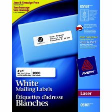 Avery Address Labels with Easy Peel, 4" x 1"