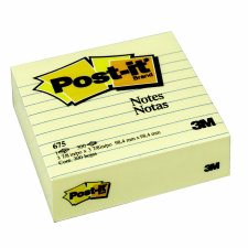 Post-It Notes, Lined, 4" x 4"