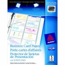 Avery Business Card Pages, Untabbed