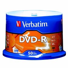 Verbatim Standard DVD-R, 50 per package