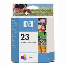 HP 23 Inkjet Cartridge, C1823D, Cyn/Mgnt/Yllw