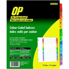 OP Brand Dividers, 1-15