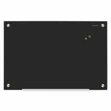 Quartet Infinity Magnetic Glass Board, 36" x 24", Black