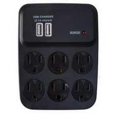 Woods Home Office Surge Protector, 6-Outlets