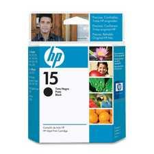 HP 15 Inkjet Cartridge, C6615DC, Black