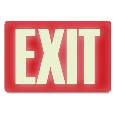 Headline Glow-in-the-Dark "Exit" Sign, English