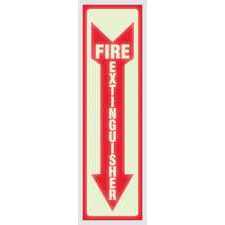 Glow in the Dark Fire Extinguisher Sign, English