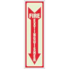 Glow in the Dark Fire Extinguisher Sign, English
