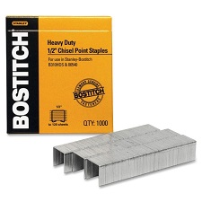 Stanley Bostitch Heavy Duty Staples, 1/2" Leg