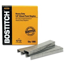 Stanley Bostitch Heavy Duty Staples, 1/4" Leg