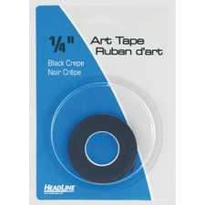 Headline Graphic Art Tape ,1/4", Black