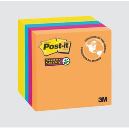 Post-it Super Sticky Notes Rio De Janeiro, 3" x 3"