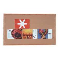 Quartet Cork Board - Oak Finish Frame, 36" x 48"