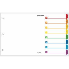 Cardinal PrintableTable of Contents Dividers 12tab