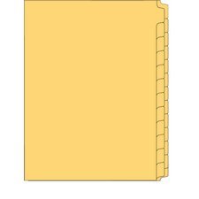 Legal Exhibit Index Dividers, Buff, 25/pkg