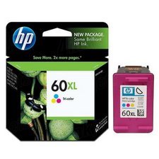 HP 60XL-Inkjet Cartridge, CC644WC, Cyn/Mgnt/Yllw