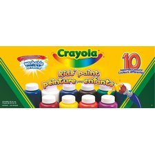 Crayola Washable Kids Paint Set, 10 Colours