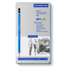 Staedtler Mars Lumograph Drawing Pencils, 12 set