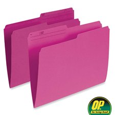 OP Brand Reversible File Folders, Letter Pink