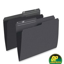 OP Brand Reversible File Folders, Letter Black