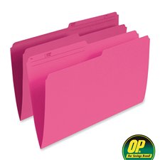 OP Brand Reversible File Folders, Legal Pink