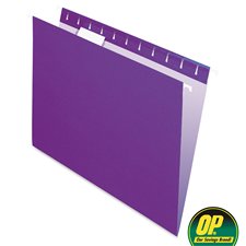 OP Brand Coloured Hanging Folders, Letter Violet