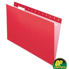 OP Brand Coloured Hanging Folders, Legal Red