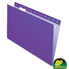 OP Brand Coloured Hanging Folders Legal Violet 