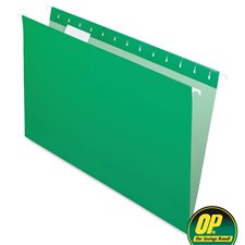 OP Brand Hanging Folders, Legal Light Green