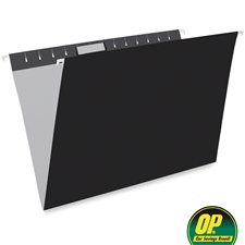OP Brand Coloured Hanging Folders, Legal Black